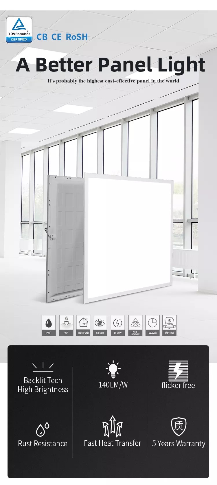 led 600x600 backlit panels 2x2 flat panel led lights China solar light manufacturer sinostar 7