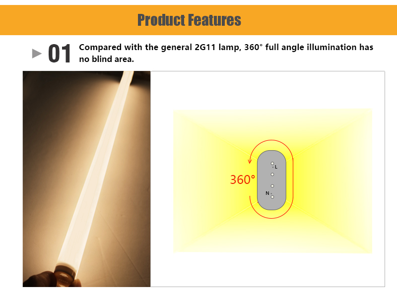 360 2G11 LED tube solar light manufacturer SinoStar Lighting 5